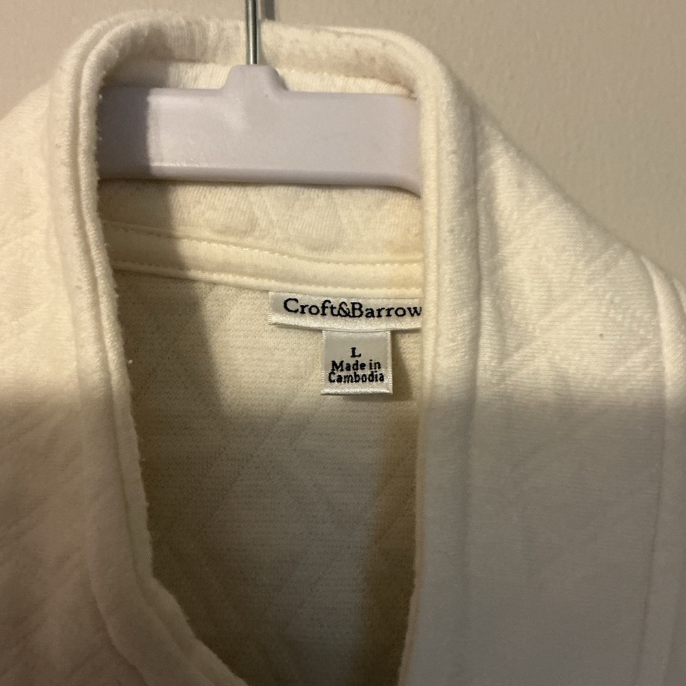 Croft & Barrow Cream Teddy Jacket - Picture 6 of 7